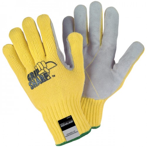 MCR Safety 9686 Grip Sharp Kevlar Work Glove with Leather Palm